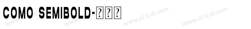Como SemiBold字体转换